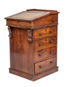 A Regency rosewood Davenport, circa 1815,
