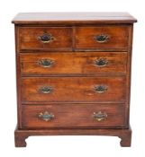 A George III mahogany chest of drawers.