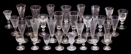 A collection of miscellaneous wine, liqueur, ale and other glasses: the majority 19th century,