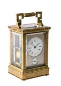 A French Victorian engraved Anglaise carriage clock: the eight-day duration movement having a