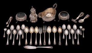 A matched pair of Victorian silver salts, maker Hilliard & Thomason, Birmingham,