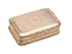 A George III silver gilt snuff box, maker Thomas Pemberton and Robert Mitchell, London,