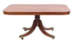 A Regency mahogany rectangular breakfast table, circa 1815,