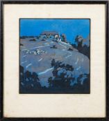 Hall Thorpe [1874-1947]- Home,:- woodcut in colours signed and inscribed sheet size 30 x 27cm.
