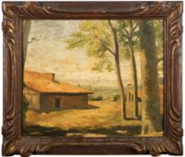 * Roland Oudot [1897-1981]- Farmstead,:- signed and dated 1926 oil on board, 37 x 45cm.
