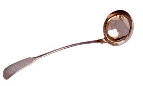 A George III Scottish silver Fiddle pattern soup ladle, maker Francis Howden, Edinburgh,