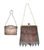 A George V silver card case, maker Synyer and Beddoes, Birmingham,