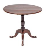 A George II mahogany circular occasional table, mid 18th century,