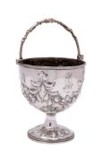 A Victorian silver cream pail, maker Henry Holland, London, 1860: initialled,