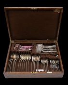 A George V silver Old English pattern part flatware service, maker Mappin & Webb, Sheffield,