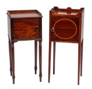 A Regency mahogany pot cupboard, early 19th century,