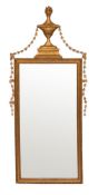 A giltwood and composition framed pier mirror in Adam style, 20th century,