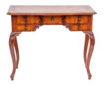A mahogany writing / dressing table in George III taste, early 20th century,