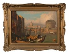 English School early 19th Century, View of the Castel Sant' Angelo,
