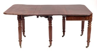 A Regency mahogany extending dining table, in the manner of Gillows, early 19th century,