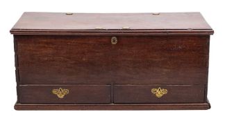 A stained hardwood mule chest, probably Anglo Colonial, late 18th century,