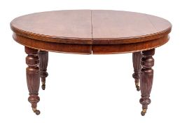 A Victorian mahogany extending dining table, last quarter 19th century,