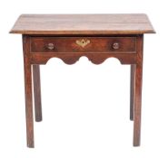 A George II oak side table, circa 1740,