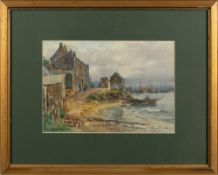 John Francis Rennie [19/20th Century]- Fishermen on a quay side;