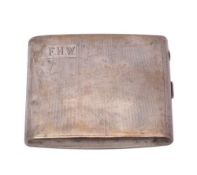 A George VII silver cigarette case, maker Henry Matthews, Birmingham,