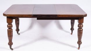 A Victorian mahogany extending dining table, late 19th century,