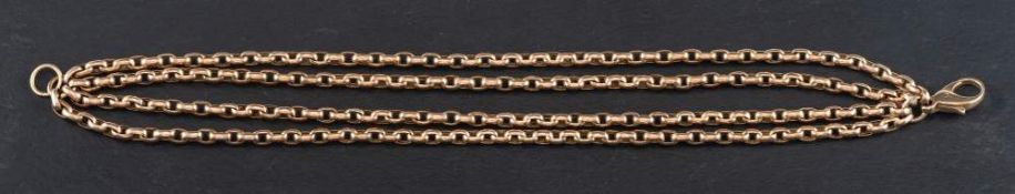 A four row, belcher-link chain,: length ca. 19.5cm, total weight ca. 15.8gms.