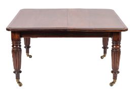 A mahogany extending dining table in the manner of Gillows, second quarter 19th century,