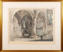 * William Russell Flint [1880-1969]- The Little Flower Girl, Senlis,:- Frost & Reed colour print,