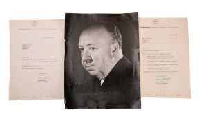 Alfred Hitchcock (1899-1980) British Film Director. A signed and inscribed 10.