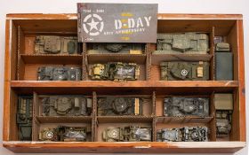 Corgi D-Day 60th Anniversary. An unboxed group of military vehicles, mainly tanks and half tracks.
