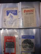 Nine albums containing programmes from assorted football clubs throughout the leagues,
