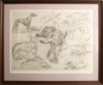 After R Chambers (XX) 'The Coursing Greyhound: limited edition collotype print 3/200,