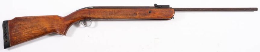 A BSA Air Sportier .22 calibre underlever air rifle: on semi pistol stock with rubber butt pad.