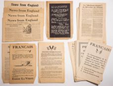 A collection of WWII propaganda pamphlets: including 'News from England' No.1 & No.