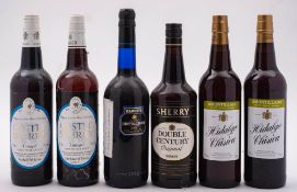 Six bottles of various sherry: (6)