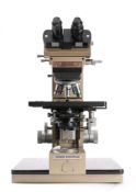 A Vickers Photoplan P418 binocular microscope: serial number 'M410513',