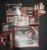 Hornby Railways, a collection of trackside accessories: includes signal cabin, Footbridge,