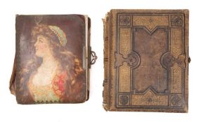 A leather bound musical photo album plus another photo album of local Torquay families including J.