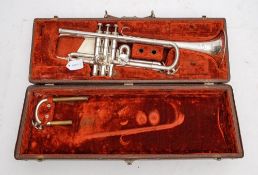 A Boosey & Hawkes 'Clippertone' trumpet numbered '141426' to bell,