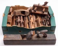 A 22 inch beech jointer: together with three smoothers,