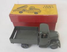 Britains, Set No 1334 Four wheel Army Lorry (with driver), military green with silver trim, boxed.