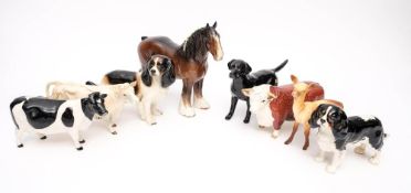A group of seven Beswick animals: including Ch.