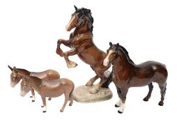 A Beswick rearing Welsh Cob,