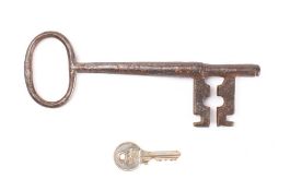 An 18th century steel key ,