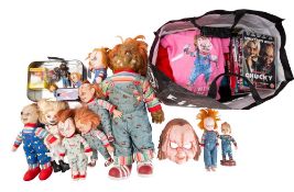 A collection of 'Child's Play' film franchise collectables: including 'Chucky' and 'Tiffany' soft