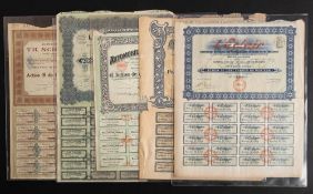 A group of five early 20th century Motoring/ engineering share certificates: comprising 'T H