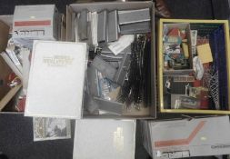 Triang Hornby and others, a collection of trackside buildings and accessories: includes books,