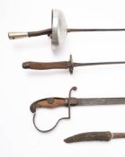 A 19th century Light Cavalry pattern sword: (poor condition) together with an 18th century