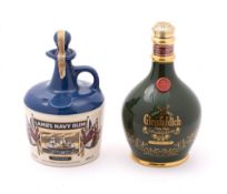 A porcelain flagon of Lamb's Navy Rum,