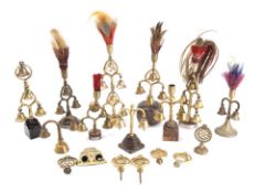 A collection of horse terrets, swingers and bells,